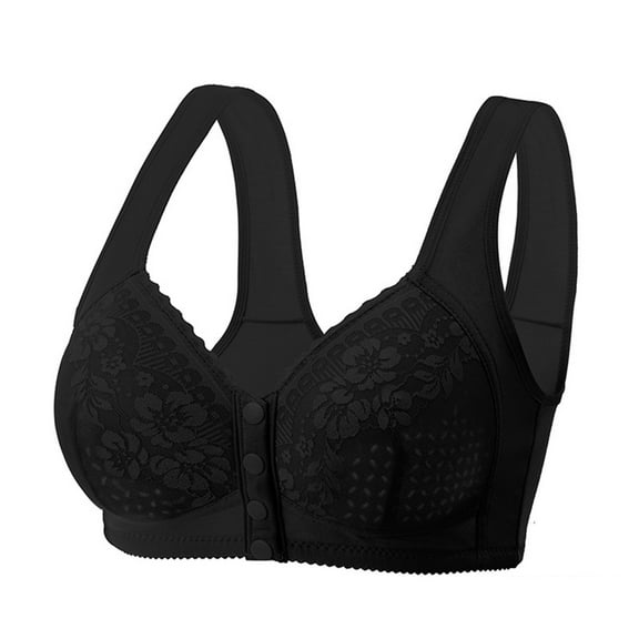 DJskiyers Women's Front Snap Push Up Bra Breathable Everyday Bras No Underwire Bralette Full Support Sports Bra Plus Size Daily Bra