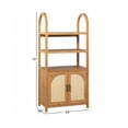 thumbnail image 5 of Sasha Modern Arched Bookshelf Cabinet with Reeded Doors, English Oak, 5 of 16