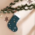 thumbnail image 7 of Salouo Christmas Snowflake Print Christmas Stockings,Large Xmas Stocking Set of 1 Holiday and Farmhouse Stocking for Christmas Holiday Party Decoration(17.7*11 Inch), 7 of 7