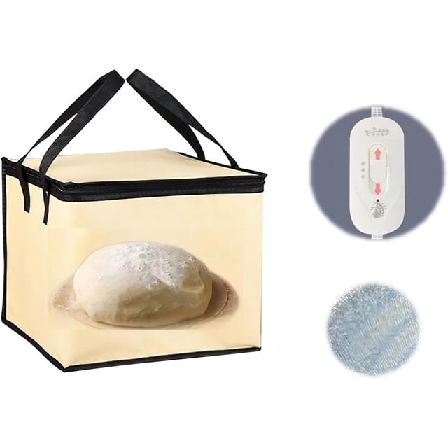 Foldable Dough Proofing Box with Temperature Controller, Bread Proofer Sourdough Proofing Box for Sourdough Starter, Yogurt Fermentation (3-Speed Timer, 30X30X20CM)