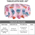thumbnail image 2 of Easter Eggs Tablecloth, Cute Bunny Table Cloth for Party Decoration, Round 60 Inch, Happy Easter Themed Tablecloths for Dinner Kitchen Party Picnic, 2 of 6