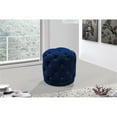 thumbnail image 2 of Meridian Furniture Harper Contemporary Velvet Ottoman/Stool in Navy, 2 of 4