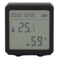 thumbnail image 1 of Temperature Humidity Meter LCD Display Wifi Alarm Function Voice Support Digital Hygrometer Thermometer for Indoor Black, 1 of 4