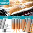 thumbnail image 3 of Molde perforado antiadherente para hornear pan francés, molde de acero al carbono para baguette, molde para hornear pan francés de 4 ondas, bandeja de cocina plateada 3, 3 of 6