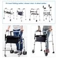 thumbnail image 5 of Asiento ajustable para andador, asiento plegable acoplable para personas mayores con discapacidad, rango de 51 a 61 cm (cuero), 5 of 5