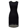 thumbnail image 1 of Peach Couture Ribbed Bodycon Sleeveless Solid Color Knee Length Dress, 1 of 1
