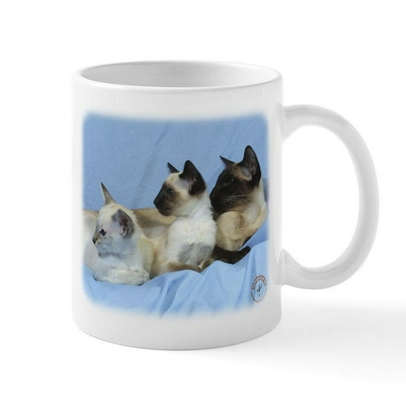 CafePress - Siamese Cat 9W055D 074 Mug - 11 oz Ceramic Mug - Novelty Coffee Tea Cup
