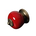 thumbnail image 2 of 5pcs Fashion Round Ceramic Kitchen Cupboard Cabinet Drawer Door Knobs Pull Handles (Red), 2 of 4