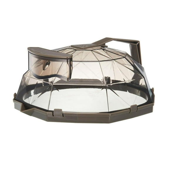 Transparent Microwave Splatter Cover with Steam Vent and Water Sprayer for Reheating and Cooking