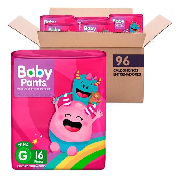 Pañal Autoajustable Baby Pants Grande Niña 96 piezas