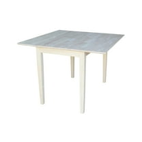 International Concepts T-40Ds Dual Drop Leaf Square Dining Table, Ready To Finish