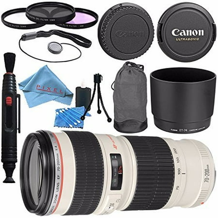 Canon EF 70-200mm f/4L USM Lens 2578A002 + 67mm 3pc Filter Kit + Lens Cleaning Kit + Lens Pen Cleaner + Fibercloth