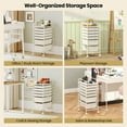 thumbnail image 6 of Costway 6 Drawer Rolling Storage Cart Scrapbook Paper Office Organizer Macaron White, 6 of 10