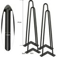 thumbnail image 2 of Patas de muebles Patas de pasador 41 cm Negro 2 varillas Pies de bricolaje para patas de silla de mesa con 20 tornillos + 4 protectores de patas, 2 of 5