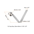 thumbnail image 2 of Unique Bargains 10pcs Single Button Kayak Paddle Snap Spring Clip 49mmx6.3mm V Shaped Hollow Lift Telescopic Locking Pole Clips, 2 of 5