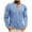 Blue, variant on hoksml Men's Active Shirts Long Sleeved Tees Round Neck Half Button Color Blocked Pocket Casual Blouses Loose Moisture Wicking Workout T Shirts