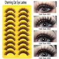 thumbnail image 2 of Pestañas de visón 3D dramáticas Pestañas postizas Extensiones de pestañas naturales Pestañas postizas Maquillaje Venta al por mayor Nuevos 10 pares hola suerte  unisex, 2 of 2