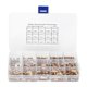 thumbnail image 1 of Kit de nuez de remache de 120 unids Cabeas planas plateadas de zinc Tuercas de cierre roscadas M4 / M5 / M6 / M8 / M10, 1 of 7