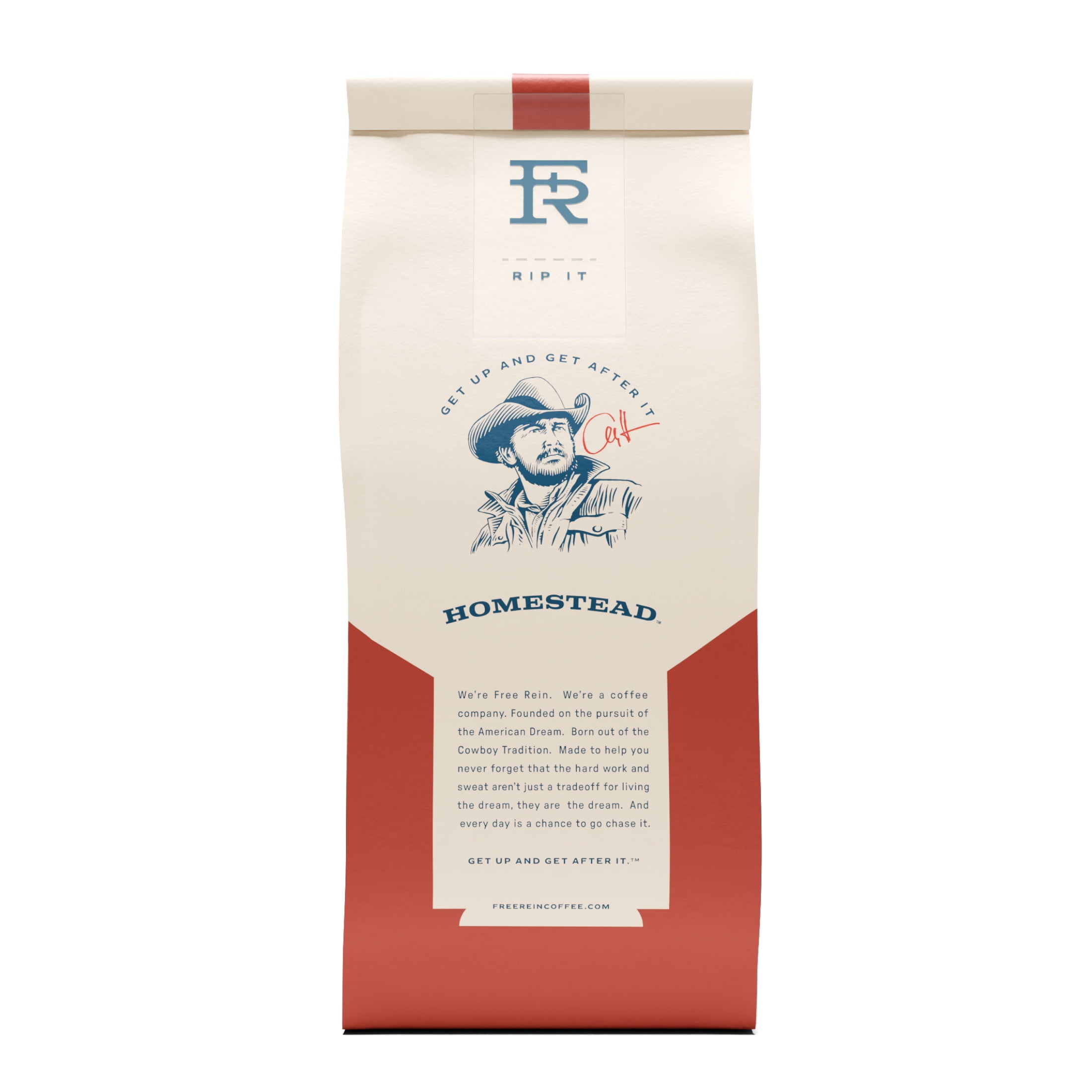 (6 pack) Free Rein Coffee Company, Homestead Medium Roast Ground Coffee, 12oz Bag