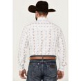 thumbnail image 4 of Ely Walker Men's Floral Striped Long Sleeve Pearl Snap Western Shirt - 2027095-WH Medium, 4 of 4