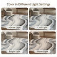 thumbnail image 7 of ODIKA 6'x9' Washable Area Rug Non-Slip, Chair-Friendly, Abstract Grey Swirl Wavy Watercolor Gradient Motif Yellow Navy Flowing Dynamic for Dining Room, Under Table, Office Décor, 7 of 7