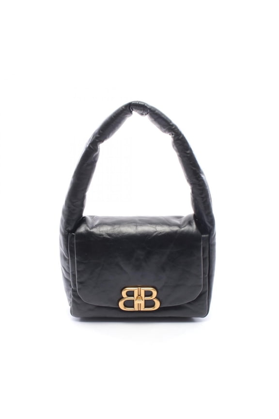 Pre-Owned Balenciaga Monaco Sling Bag Shoulder Handbag Leather Women's Black 787896