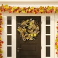 thumbnail image 5 of SAFAVIEH Faux 30 Inch Oaf Leaf & Eucalyptus Wreath, Yellow/Green, 5 of 6