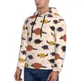thumbnail image 3 of Naloa Cute Armadillo1 Men's Casual Hooded Collar Drawstring Hoodies Pullover Sweatshirts Casual Long Sleeve Shirts-4X-Large, 3 of 7