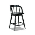 thumbnail image 3 of Jennifer Taylor Home Breda 25.5" Turned Bubble Spindle Low-Back Wood Counter Stool, Black, 3 of 8