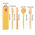 thumbnail image 3 of up to 65% off karymi Push Button Fingerprint Straw Cutlery Set Students Outdoor Travel Portable Pull Out Box Knife Fork Spoon Chopsticks Cutlery Camping Essentials Camping Essentials, 3 of 6