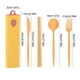 thumbnail image 3 of Juego de cubiertos portátiles de paja de trigo | Cuchillo, tenedor, cuchara, palillos en caja extraíble | Plástico ligero apto para uso alimentario | Juego de 5 piezas para estudiantes, viajes y uso, 3 of 6