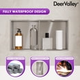 thumbnail image 6 of Deervalley 12" X 24" Double Shelf Shower Niche With Drainage Slope - Recessed Wall Bathroom Niche, No Tile Required DV-1SN0343S, 6 of 13