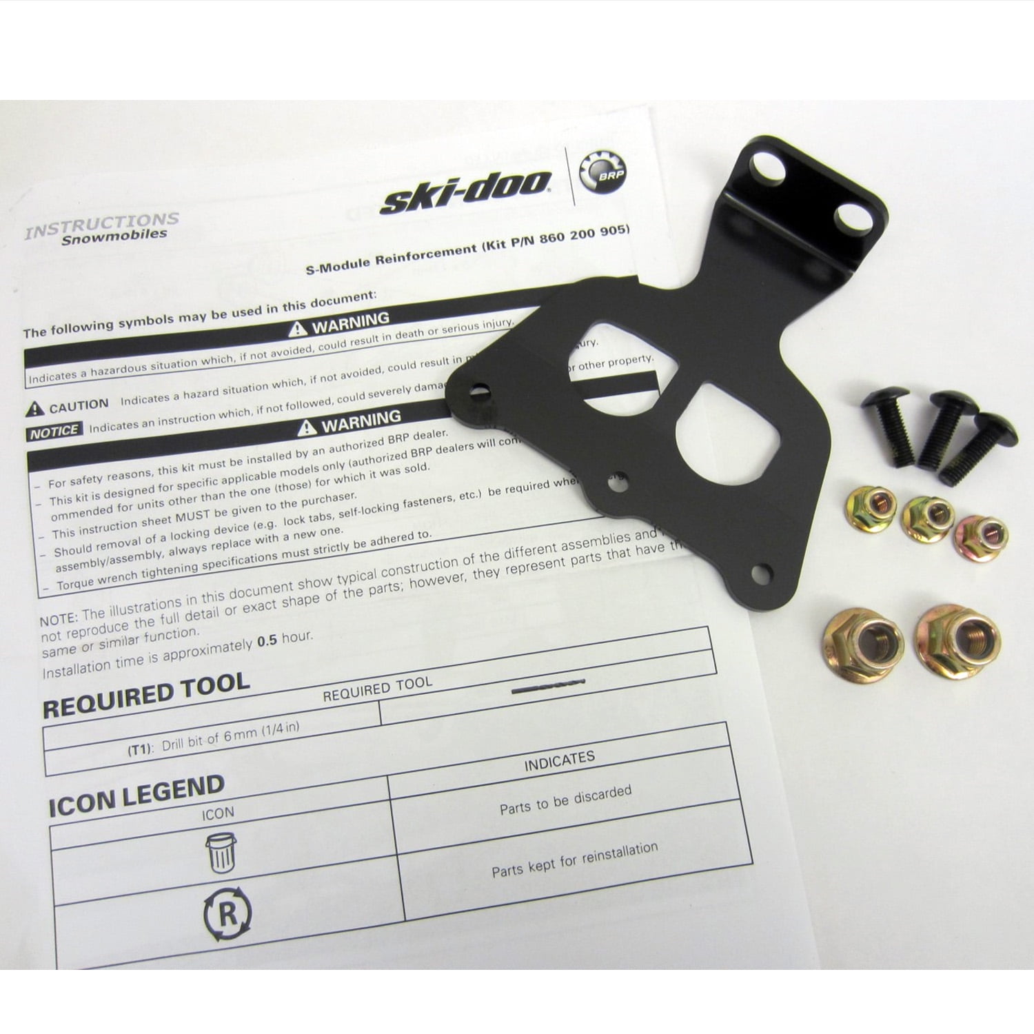 SkiDoo New S Module Chassis Reinforcement Underbelly Brace Kit REV