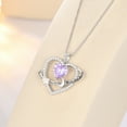 thumbnail image 5 of Fasjewly I Love You to The Moon and Back Necklace,S925 Sterling Silver Heart Birthstone Necklace, Moon and Star Pendant Necklace Christmas Birthday Anniversary Jewelry Gifts for Women / Wife /Mom, 5 of 11
