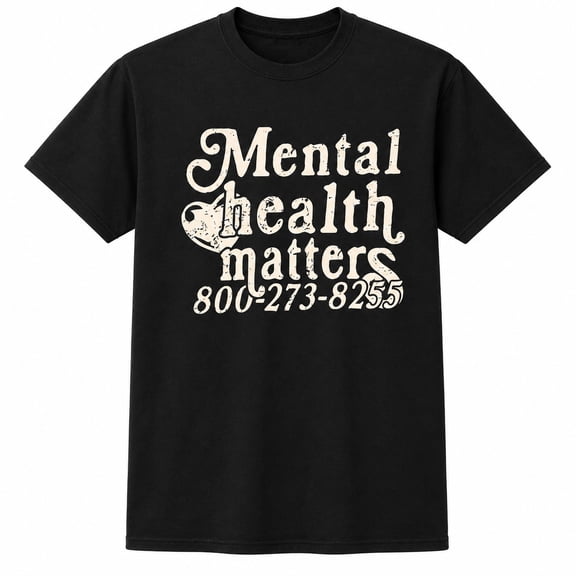 Mental Health Matters Graphic T-Shirt, Unisex Classic Fit Cotton Tee