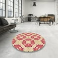thumbnail image 3 of Ahgly Company Indoor Round Patterned Valentine Red Area Rugs, 7' Round, 3 of 6