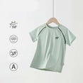thumbnail image 2 of Ticikt Boy's UPF 50+ Rash Guard Athletic Shirts Short Sleeve Sport Fishing Surfing Water Beach Shirts Quick Drying Top,Color:Green,Size:130, 2 of 4