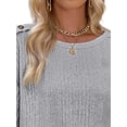 thumbnail image 4 of Gvmfive Women's Long Sleeve Buttons Blouse V Neck Losoe Tops Shirts, 4 of 4