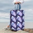 thumbnail image 7 of Susaid blue starry sky Skull flower Print Elastic Washable Suitcase Cover with Hidden Zipper, Fits 18-32 Inch Luggage for Protection During Travel-X-Large, 7 of 7