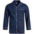 thumbnail image 4 of Ten West Apparel Men’s Pajamas Set - Long Sleeve Button Down Sleep Shirt and Pajama Bottoms Sleepwear Set, Size 2X-Large, Navy, 4 of 6