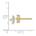 thumbnail image 2 of 14K Yellow Gold Earring Button Women'S Diamond Marquise 7 mm 4, 2 of 2