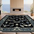 thumbnail image 2 of Design&I 8'x10' Ultra Soft Area Rug, Gothic Insect Ornate Damask Scroll Border Bathroom Scrollwork None Fluffy Washable Non Shedding for Bedroom Living Room Under Sectional, 2 of 7