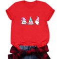 thumbnail image 4 of Moda Mujer Causal Pascua Cuello redondo Blusa estampada Camiseta de manga corta Tops de verano Pompotops  hkajfhjk461194, 4 of 6