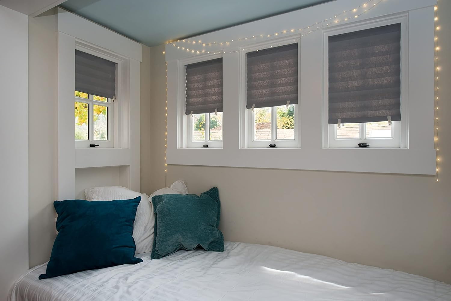 Redi Shade No Tools Original Room Darkening Pleated Paper Shade Gray, 36" W x 72" L, 6 Pack