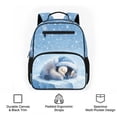 thumbnail image 6 of KUIFORTI Cute Penguin Toddler Bookbag Kids School Bag with Multiple Storage Pockets Soft Girls Backpack for Kindergarten Preschool Back to School Supplies, 6 of 7