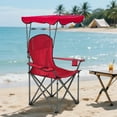 thumbnail image 6 of Sophia & William Foldable Canopy Chair Portable Camping Lounge Chair Outdoor Sunshade Canopy Chair with Cup Holder, 2 Pack, Red, 6 of 11