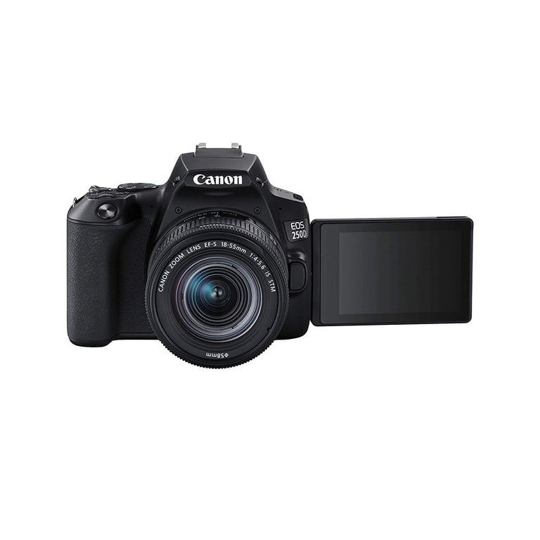 Canon Eos 250D (Rebel Sl3) DSLR Camera with 18-55mm f/4-5.6 Is STM Zoom Lens & Bundle: SanDisk Ultra 64gb Memory Card, Water Resistant Backpack