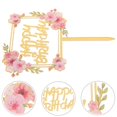 thumbnail image 3 of Birthday Cake Acrylic Topper Happy Birthday Cake Sign Birthday Party Cake Decor, 3 of 4
