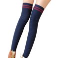 thumbnail image 2 of SPRING PARK 1Pair Women Gril Striped Over Knee Socks Cotton Knit High Thigh Stocking, 2 of 8