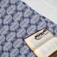 thumbnail image 2 of Ambesonne Palm Leaf Fleece Throw Blanket Navy Tropic Leaves Exotic 50"x70" Navy Blue White, 2 of 5